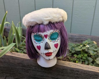 Vintage White Fur Hat Mid Century 1950s 1960s