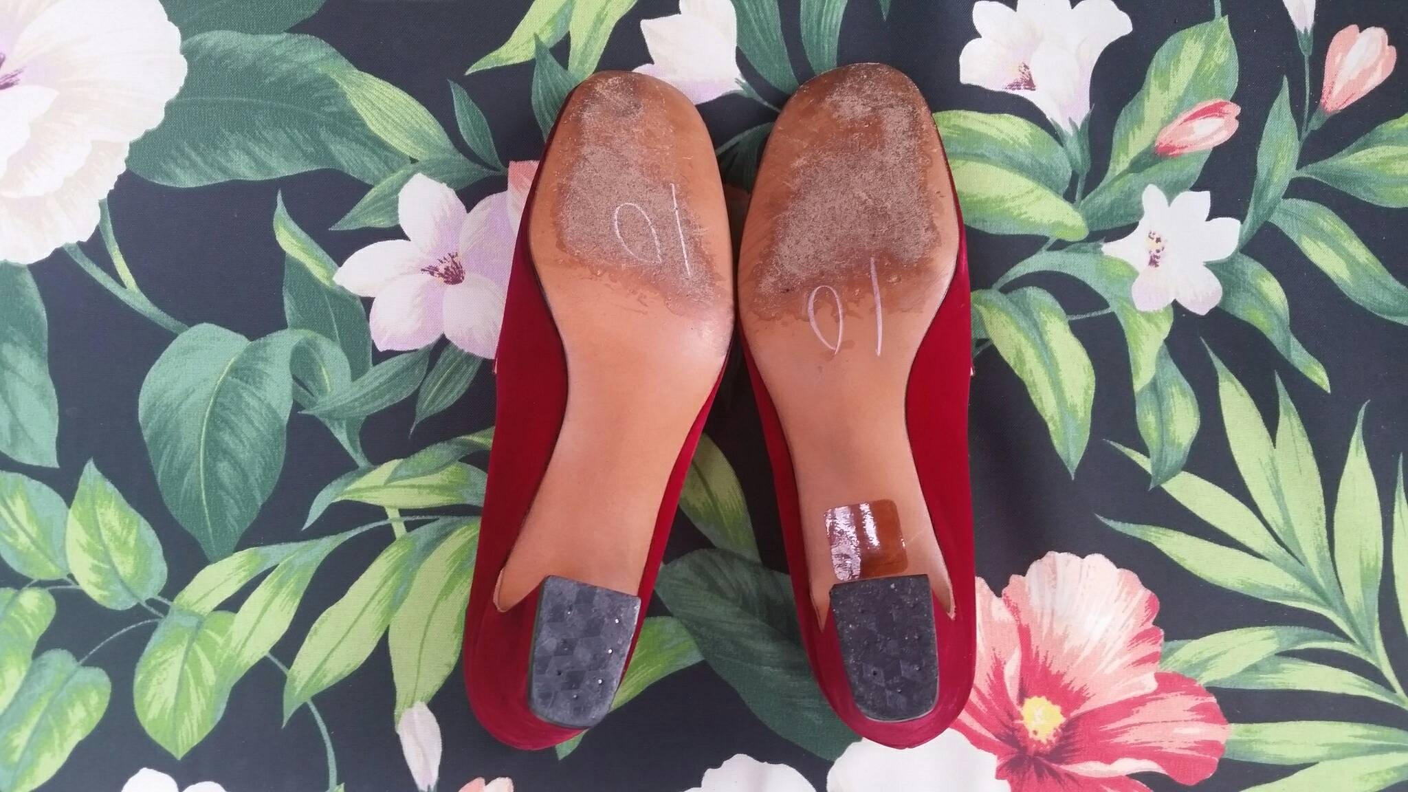 Velvet Pumps Red Velvet Pumps 1960s Red Velvet Pumps Mod Red Etsy