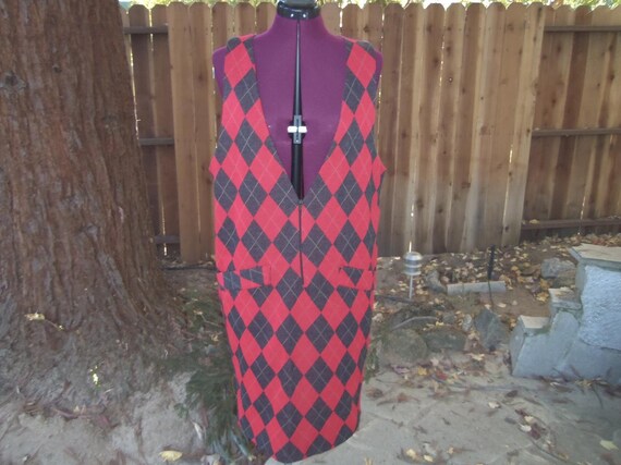 Plaid Jumper Plaid Jumper Dress 1980s Jumper Dress