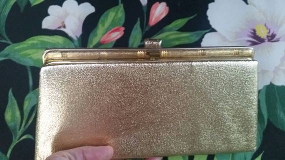 Gold Lame Clutch Gold Lame Evening Bag Gold Lame … - image 6