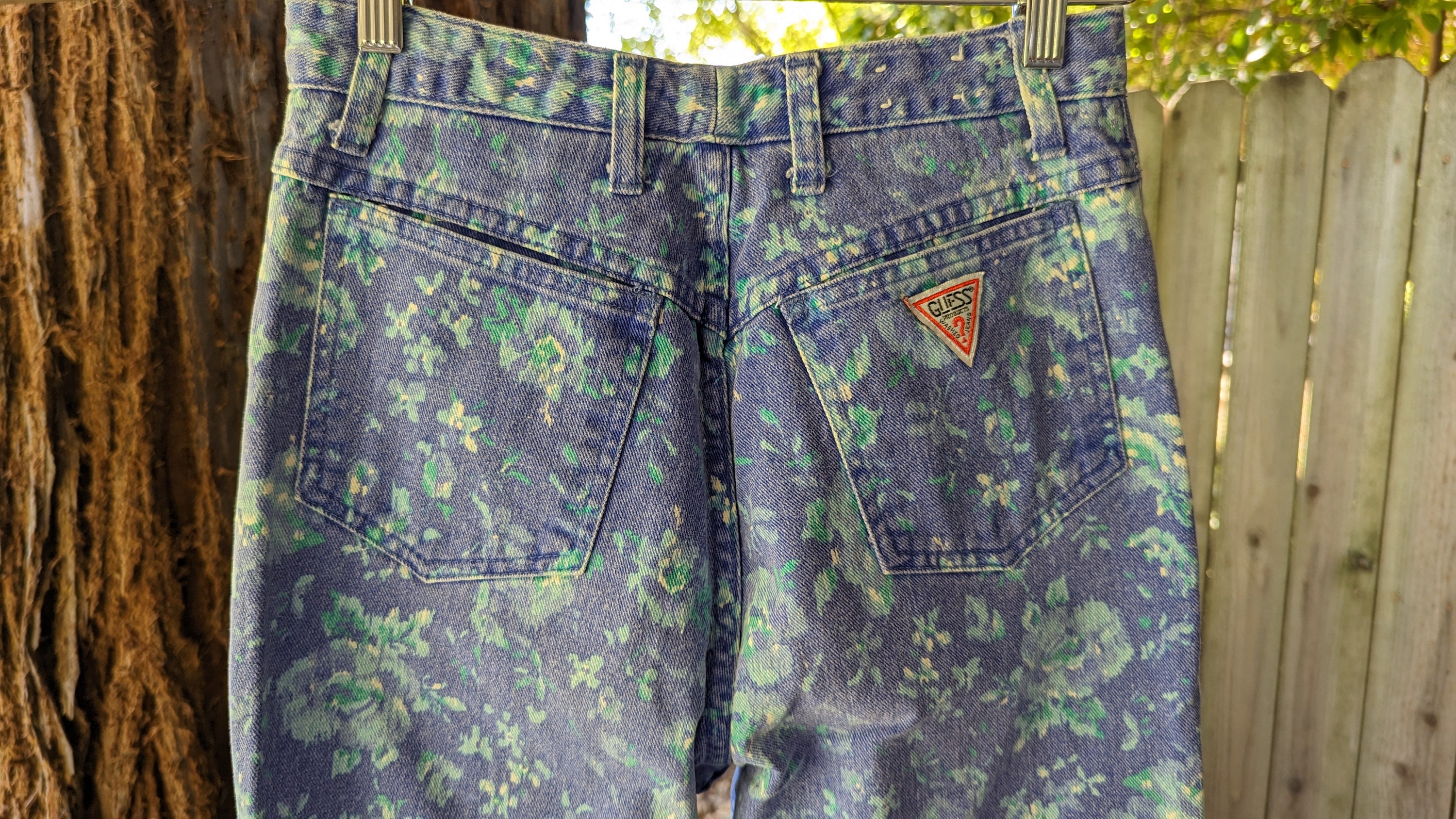 Vintage 80s Guess Jeans: Floral Print, High Waist, Size 31 - Etsy