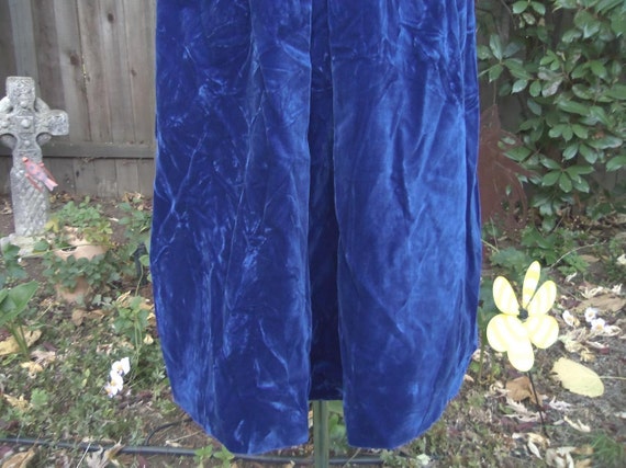 Crushed Velvet Skirt Blue Velvet Skirt Midi Skirt… - image 4