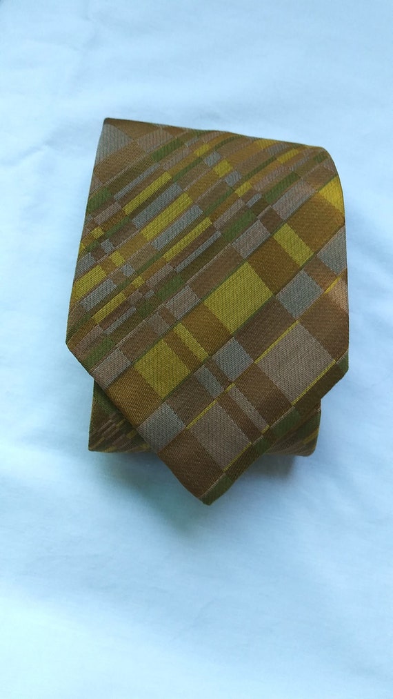 Geometric Necktie Op Art Stripes Necktie 1970s Wid