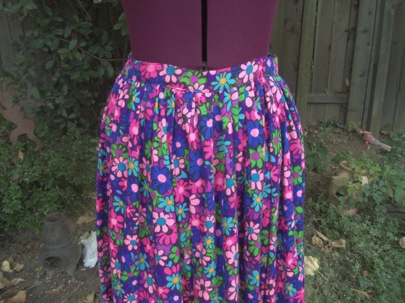 Mod Maxi Skirt Floral Maxi Skirt Mod Skirt Psyched
