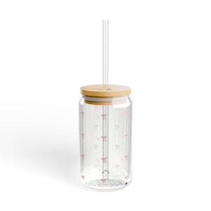 Vaso para beber Coquette de 16 oz: vaso simple, lindo y original para bebidas, adorable portavasos, bonito vaso para beber, bonito vaso para agua.