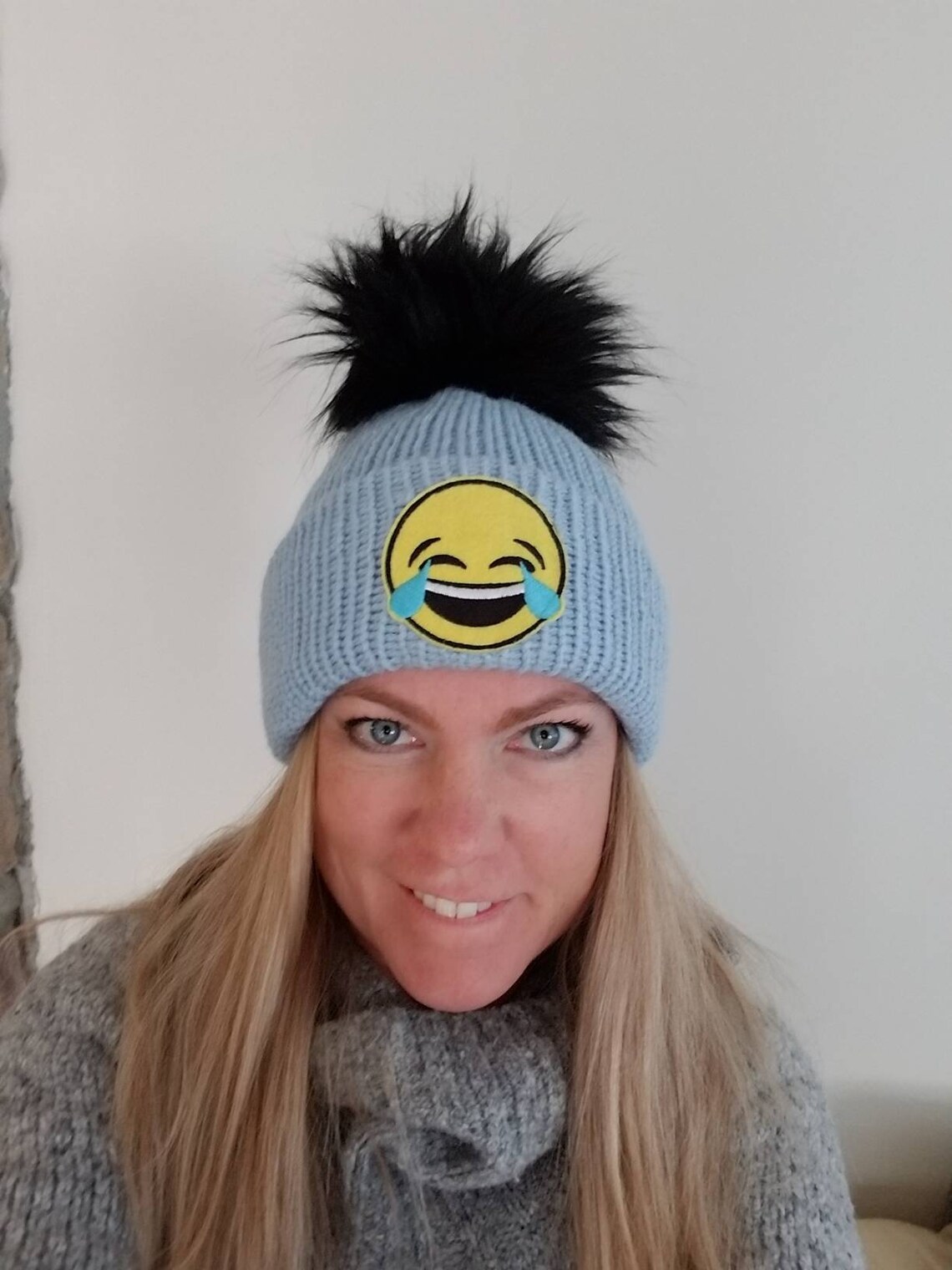 EMOJI emoji hat emoji beanie emojicon sad cool happy Etsy(09)