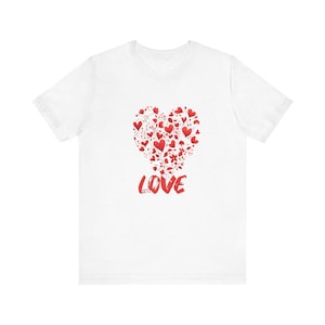 LOVE Heart Design T-Shirt – Romantic and Stylish Valentine’s Day Tee, Perfect Gift for Loved Ones. Gift for Her, Happy Valentine&#39;s Day.