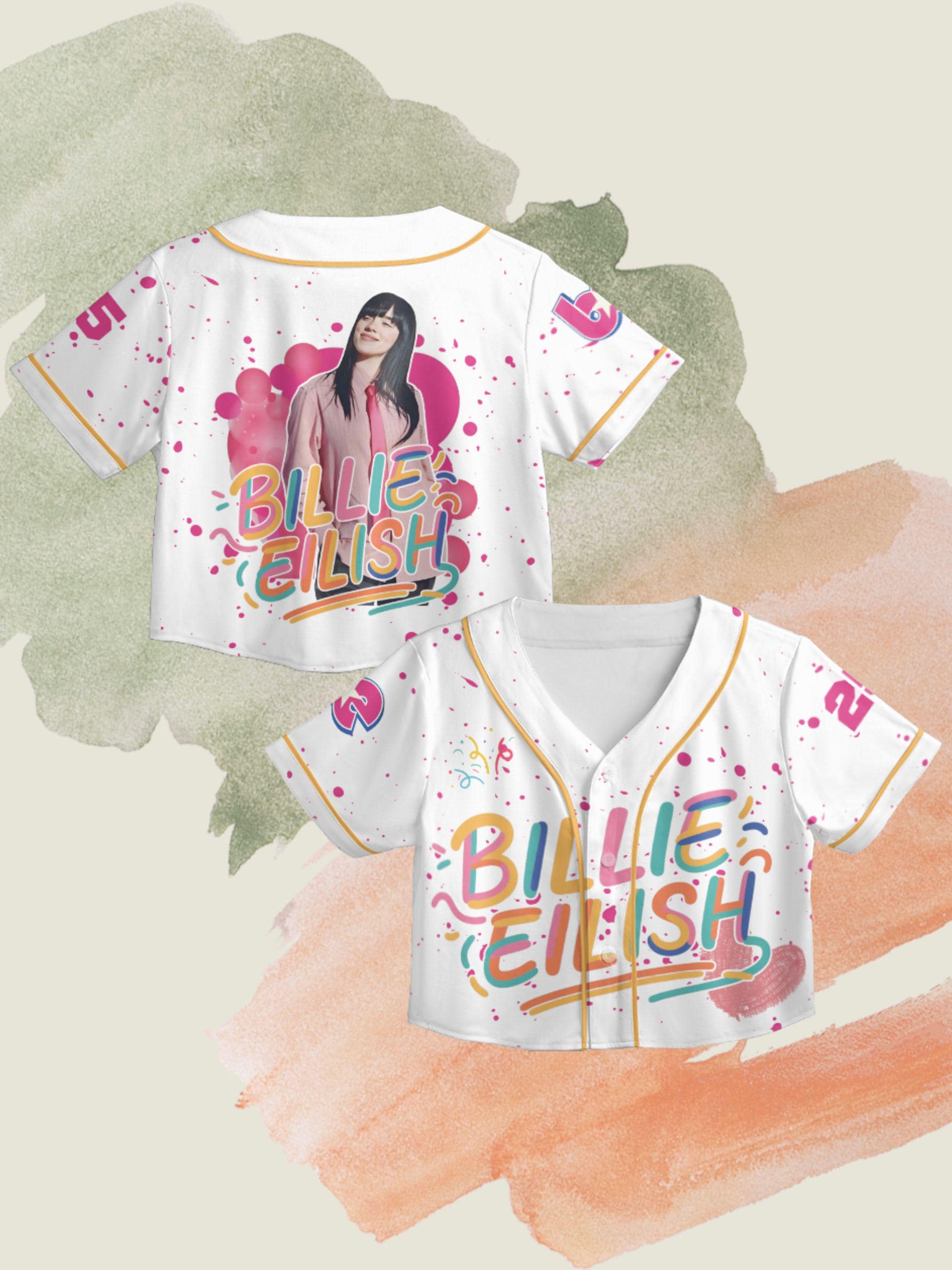 ま*ー様 ビリー・アイリッシュ BE Custom Jersey Game Te Billie Eilish BE Custom Jersey Game Tee