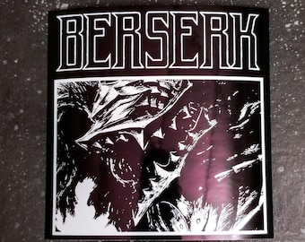 BRSRK Sticker "Armor" Manga - 4 x 4" [Weatherproof Vinyl Bumper Decal] [Black Swordsman Dragon Slayer Anime 80s 90s]