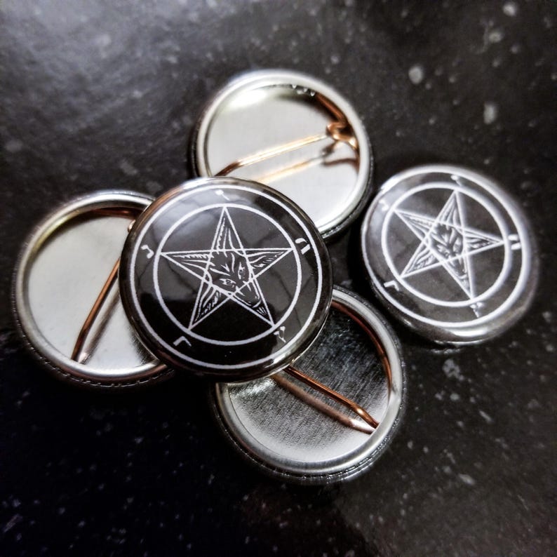 BAPHOMET Sigil 1-inch [pin / Button / Badge] — [magick Satan Lucifer ...