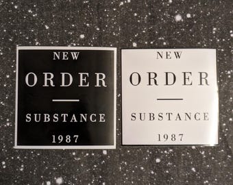 NEW ORDER Sticker 4 x 4" [Weatherproof Vinyl Bumper Decal] [Tradgoth Band Logo Goth Punk Metal Siouxsie Christian Death Substance 80s]
