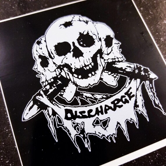 DISCHARGE Sticker 4 X 4