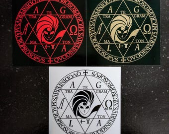 SHIN MEGAMI TENSEI Sticker Classic Sigil 4 x 4&quot; [Weatherproof Vinyl Bumper Decal] [Atlus Megaten Anime Manga Japan Demifiend Nahobino Rpg]