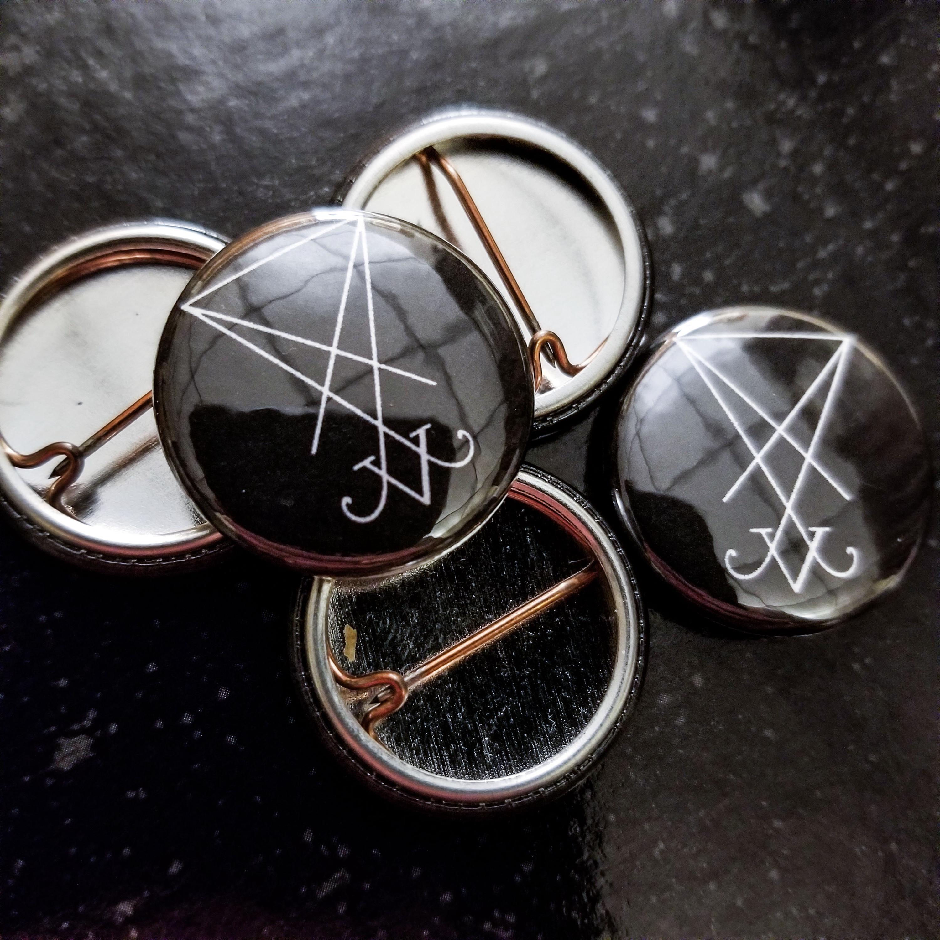 LUCIFER Sigil 1-inch [pin / Button / Badge] — [magick Satan Lilith Seal ...