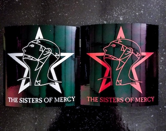 SISTERS OF MERCY Sticker 4 x 4" [Weatherproof Vinyl Bumper Decal] [Tradgoth Band Logo Goth Punk Metal Siouxsie Bauhaus Christian Death]