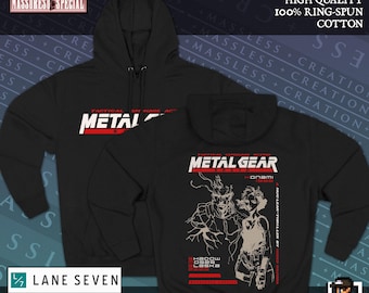 MGS1 Classic Hoodie Sweatshirt "Tactical Espionage Action" [2-Sided] [Lane Seven 14001] | Vintage Retro Video Game PS1 | 1998 Anime Manga