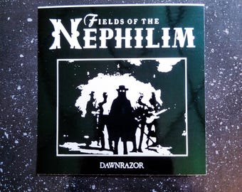 FIELDS OF THE NEPHILiM Sticker 4 x 4" [Weatherproof Vinyl Bumper Decal] [Tradgoth Band Logo Goth Punk Metal The Cure Siouxsie Bauhaus]