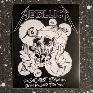 METAL Sticker Rock Band 4 x 3&quot; [Weatherproof Vinyl Bumper Decal] [The Big Four Thrash Logo Heavy Sandman Lightning Justice Punk Goth NYHC]