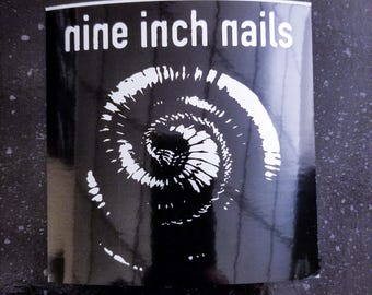 NINE INCH NAILS Sticker “Closer” 4 x 4&quot; [Weatherproof Vinyl Bumper Decal] [Nin Band Logo Shell 90s Industrial Goth Grunge Trent Reznor]