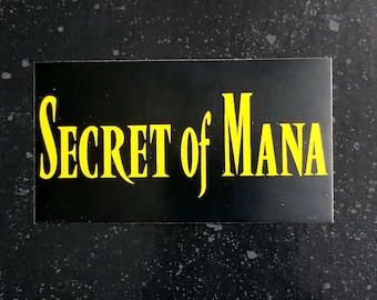SECRET OF MANA Aufkleber - 10,5 x 5,1 cm [wetterfester Vinyl-Aufkleber] [Squaresoft Enix Trials Visions Sword Rabite Snes Seiken Densetsu JRpg]