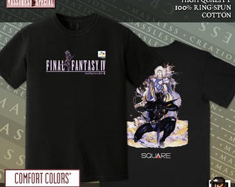 Final Fantasy IV Garment-Dyed Tee | Squaresoft Retro SNES Shirt | Vintage JRPG Video Game Gift | Comfort Colors 1717