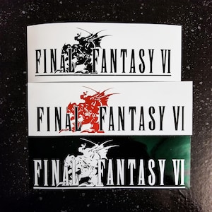 FINAL FANTASY VI - 6 x 2インチ [耐候性ビニールバンパーステッカー / デカール] [スクウェア・エニックス テラ・ロック ケフカ エスパー マジサイト クロノ・トリガー RPG]