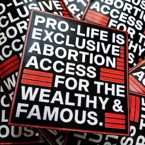 PRO-ABORTION Aufkleber 10 x 10 cm [wetterfester Vinyl-Aufkleber für Stoßstange] Mutual Aid Mutual Aid Roe v Wade Anarchy