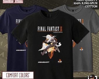 FINAL FANTASY IX (9) Classic T-Shirt [Comfort Colors 1717] | Squaresoft Vintage Retro Video Game PS1 | 2000 Japan Anime Manga