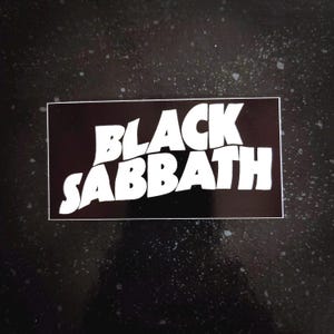 SABBATH Sticker 4 x 2&quot; [Weatherproof Vinyl Bumper Decal] [Doom Metal Rock Band Logo Black Candlemass Hawkwind Punk Electric Wizard]