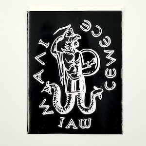 ABRAXAS Aufkleber 10,5 x 7,5 cm [wetterfester Vinyl-Aufkleber] - Symbol Siegel Esoterik Okkulte Magie Luzifer Satan Jahwe Gnostiker Demiurg Yaldabaoth