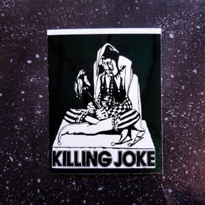 KILLING JOKE Sticker ”Jester” 4 x 3" [Weatherproof Vinyl Bumper Decal] [Tradgoth Band Logo Goth Punk Metal Emo Siouxsie Bauhaus Morrissey]