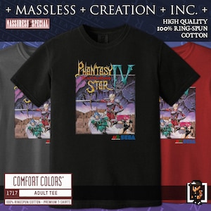 Camiseta clásica de PHANTASY STAR 4 [Colores cómodos 1717] / Videojuego retro vintage Sega Megadrive Genesis / Anime y manga JRPG japonés de 1993