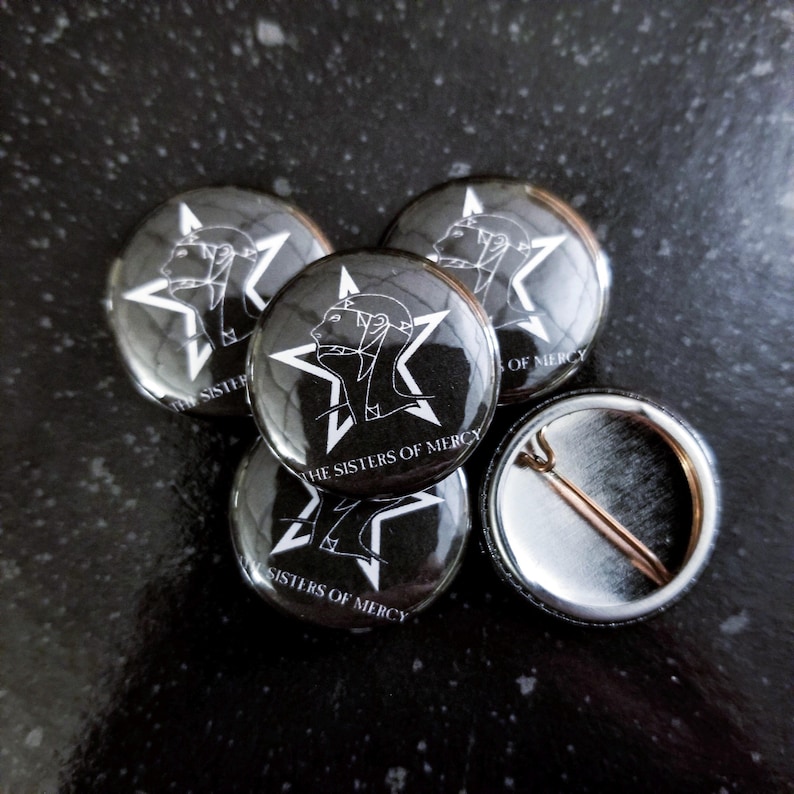 SISTERS OF MERCY Logo 1-inch [pin / Button / Badge] — [bauhaus Killing ...