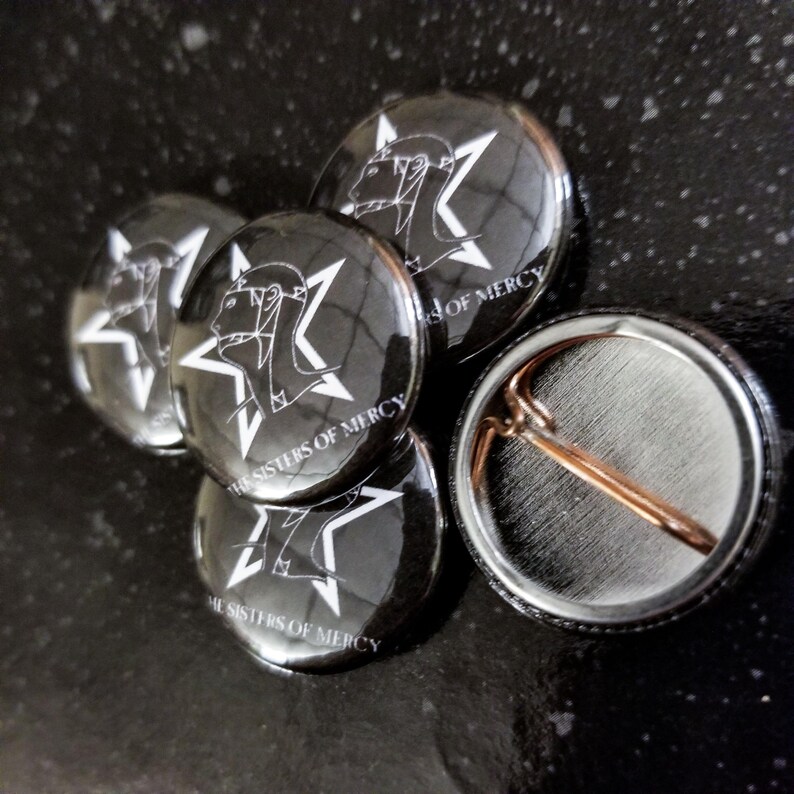 SISTERS OF MERCY Logo 1-inch [pin / Button / Badge] — [bauhaus Killing ...