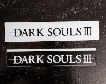 ASHEN ONE 3 Sticker Logo - 6 x 1.33" [Weatherproof Vinyl Bumper Decal] [Firelink Brutal RPG Dark Demon Elden Fantasy Grim Blood Born Soul]