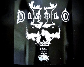 DIABLO II-sticker klassiek logo - 4 x 4" [weerbestendige vinyl bumpersticker] [2 computer pc vintage videogame retro RPG donkere fantasie anime]
