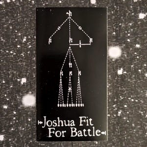 JOSHUA FiT FOR BATTLE Sticker 4 x 2&quot; [Weatherproof Vinyl Bumper Decal] [Band Logo Skramz Screamo Metalcore Hardcore Emo Crust Punk Goth]