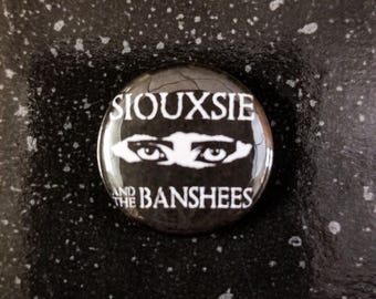 SIOUXSIE AND THE BANSHEEs Logo 1-inch [Pin / Button / Badge] — [Bauhaus Killing Joke Clan of Xymox Christian Death Tradgoth Post Punk Goth]