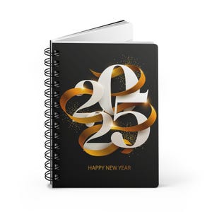 2025 Happy New Year Spiral Bound Journal