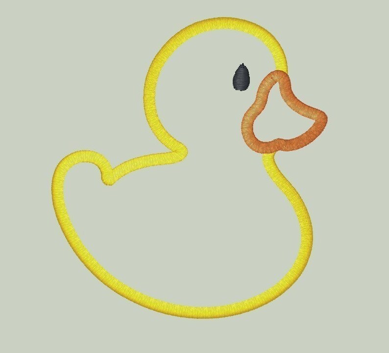 Rubber Duck Machine Embroidery Applique Design Etsy