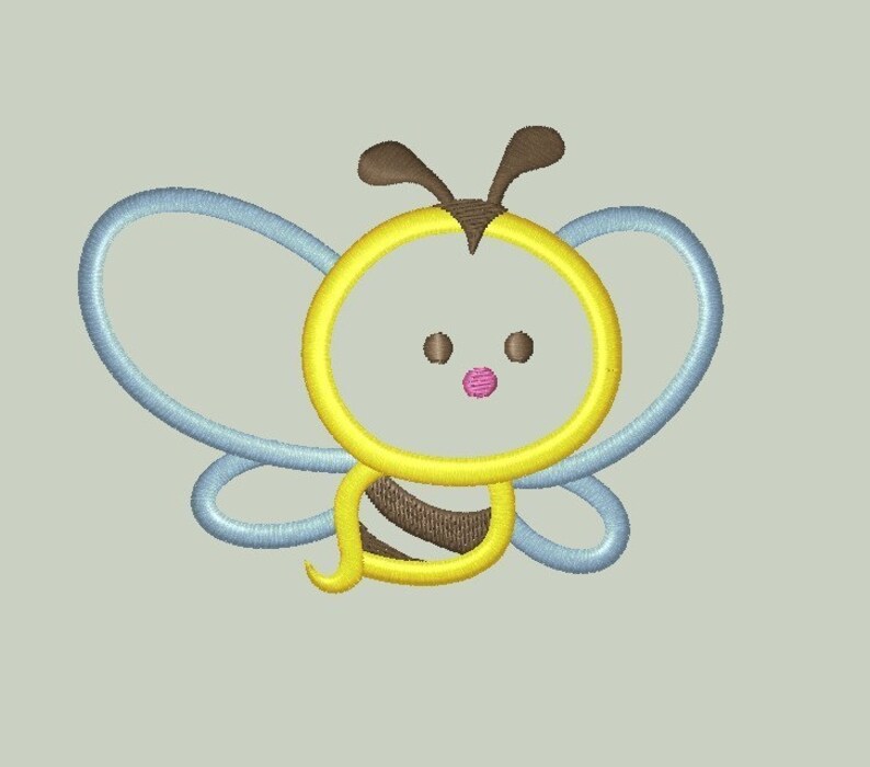 Bumble Bee Machine Embroidery Applique Design Etsy