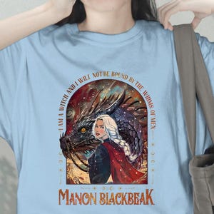Manon Blackbeak T-Shirt Der dreizehnte Shirt Thron des Glases Shirt Fantasy-Leser-Shirt Romantik-Leser-Shirt Buch-Liebhaber-Shirt Bücherwurm Geschenke