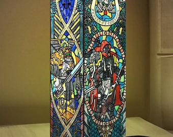 Lámpara de noche de Baldur's Gate, decoración de madera con temática de Baldur's Gate 3, caja de luz de Baldur's Gate, lámpara de madera de Baldur's Gate, regalos para amantes de Baldur's Gate