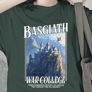 Fourth Wing Shirt, Basgiath War College Unisex T-Shirt, Fourth Wing Merch Tee, Fantasy Book Inspired Shirt, Bookish Gifts For Book Lovers