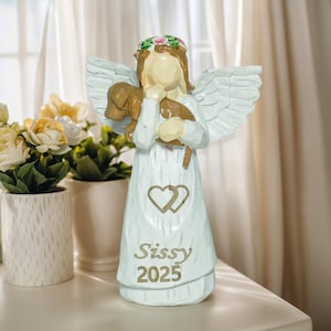 Personalized Angel of Friendship Dog Memorial Gifts, Customized Loss of Dog Gifts, Passed Away Dog Gifts, Angel Figurines Dog Sympathy Gift