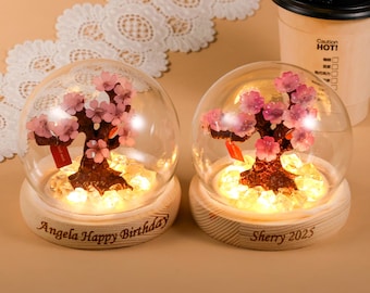 Personalized Cherry Blossom Tree Night Light, Handmade Flower Night Light Decoration, Gifts for Friends, Gifts for Boys and Girls