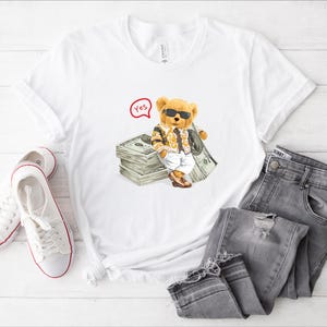 Camiseta estampada com o urso Boujee, camiseta estampada unissex, camiseta da série The Bear