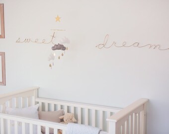 Giant wire words. ex: love, sweet dreams