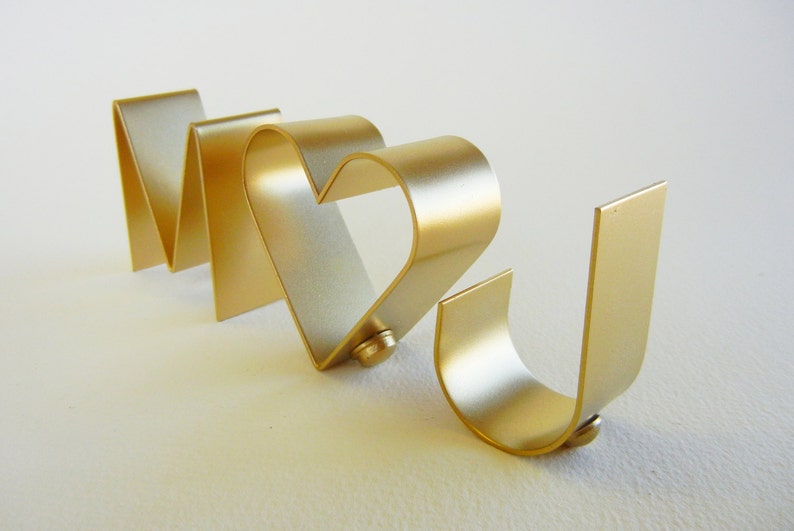 Modern Initial/Personalized Cake toppers Empire/mini Silver and Gold image 3