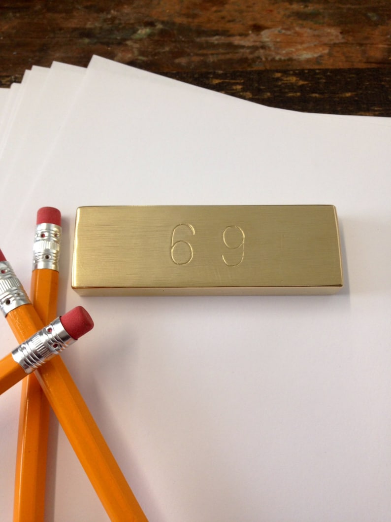 Solid Metal Paperweightpersonalized Minimalist Style Etsy